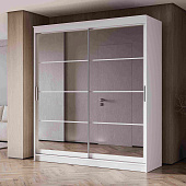 шкаф в спальню, Шкаф-купе 2,0 м  ГРАНД 1  Зеркало/Зеркало (К)