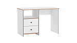 Стол письменный 68.06 "Дакота" прямоугольный ((белый / кромка: дуб сонома / ДВПО: белый))