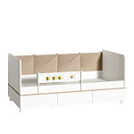 Эйп Кровать 11.40 (Белый PE шагрень, белая шагрень 4101 ПВХ)