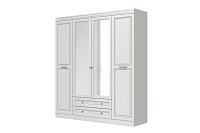 , ОЛИМП (ЛАК-БЕЛЫЙ) шкаф для одежды ШР-4