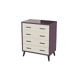 Комод интерьерный Ланс (винный/мдф клен кремовый)