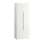 Муссон Шкаф двухстворчатый 13.198 (Белый PE шагрень, Дуб эндгрейн элег.)