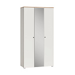 Остин Шкаф для одежды 13.336.03 (Белый PE шагрень, Дуб Золотой CRAFT, белая шагрень 4101 ПВХ)