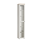 Остин Шкаф-витрина 16.394.03 (Белый PE шагрень, Дуб Золотой CRAFT, белая шагрень 4101 ПВХ)