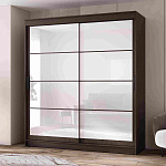 Шкаф-купе 2,0 м "ГРАНД 1" Лакобель Белый/Лакобель Белый (К) (Венге/Лакобель Белый/Лакобель Белый)