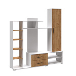 Гостиная Сидней - 1 Центральная секция  (белый/дуб крафт золотой)