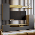 Гостиная "Диаманд" (крафт/графит)