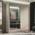 Шкаф-купе 2,0 м "ГРАНД 1" Зеркало/ЛДСП (К) (Сатин/Зеркало/ЛДСП)