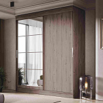 Шкаф-купе 2,0 м "ГРАНД 1" Зеркало/ЛДСП (К) (Дуб Горный/Зеркало/ЛДСП)