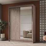 Шкаф-купе 1,6 м "ГРАНД 1" Зеркало/ЛДСП (К) (Дуб Горный/Зеркало/ЛДСП)