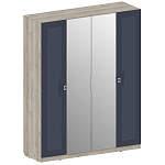 Лежер ШК-3107 Дуб серый-Холст сапфировый (Дуб серый)