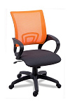 Кресло Формула (ткань В-14 (черный) + сетка оранжевая)