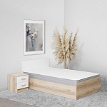 Кровать Фиеста 1,2 м (Белый/Дуб делано светлый)