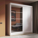 Шкаф-купе 2,0 м "ГРАНД 1" Зеркало/ЛДСП (К) (Белый/Зеркало/ЛДСП)