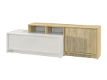 НКМ Эдем-1 секция №25 тумба под ТВ (с выступом) (дуб сонома/белый жемчуг)