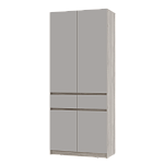 Шкаф 2-х створчатый "Багира" ШК-03 (Дуб смоки/Кашемир)