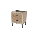 Тумба прикроватная интерьерная Ланс (бежевый/мдф дуб канадский)
