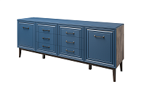 , ГОРИЦИЯ (ЛАК-САПФИРОВЫЙ) комод 6 ящиков+2 двери