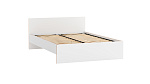 Кровать двойная 68.13 "Дакота" с бескаркасн. осн. (ш.1400) ((белый / кромка: дуб сонома))