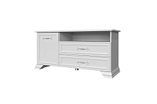 гостиная, ГРАЦИЯ тумба для теле-и радиоаппаратуры,1300 (2ящ.+1дв.)  .(ГОСТИНАЯ) цвет БЕЛЫЙ