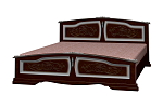 Кровать из массива Елена 1400*2000 (орех темный с тонировкой)