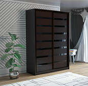 кровать без подъемного механизма, Шкаф-купе ПШ-2.9 1148 вставка МДФ/стекло