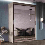 Шкаф-купе 1,6 м "ГРАНД 1" Зеркало/Зеркало (К) (Дуб Горный/Зеркало/Зеркало)