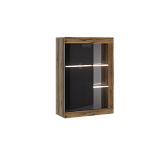 Гостиная ПРАГА Витрина универсальная (К) (Дуб Делано/Черный глянец)