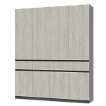 Шкаф 4-х створчатый "Багира" ШК-13 (Графит/Крафт белый)