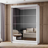шкаф в спальню, Шкаф-купе 1,6 м  ГРАНД 1  Зеркало/Зеркало (К)