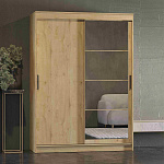 Шкаф-купе 1,6 м "ГРАНД 1" Зеркало/ЛДСП (К) (Дуб Вотан/Зеркало/ЛДСП)