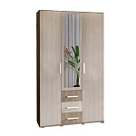 Шкаф 3-х ств Белла (гостиная) (Ясень шимо светлый, ясень шимо темный)