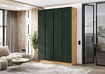 Келвин Шкаф 4-х ств. (1600) (Изумрудный, Дуб Крафт)
