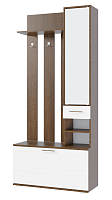, ЛДСП Прихожая НИКА ВЗ910 Вешалка с зеркалом Венге-Лоредо