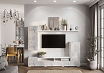 Гостиная "Диаманд" (белый/цемент светлый)