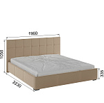 Корпус Рио интерьерной кровати (1,8м) (бежевый квадрат)