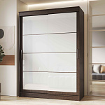 Шкаф-купе 1,6 м "ГРАНД 1" Лакобель Белый/Лакобель Белый (К) (Венге/Лакобель Белый/Лакобель Белый)