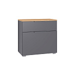 Октава Тумба для обуви 16.127 (Серый Графит 0162 РЕ, Дуб Золотой CRAFT, графит ZB 856-2 ПВХ)