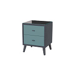 Тумба прикроватная интерьерная Ланс (серый/мдф бриз)