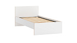Кровать одинарная 68.11 "Дакота" с бескаркасн. осн. (ш.900) ((белый / кромка: дуб сонома))