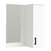 , ЛДСП Прихожая НИКА ПЗ800 Полка с зеркалом Белый гладкий