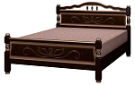 Кровать из массива Карина-5 900*2000 (орех темный с тонировкой)