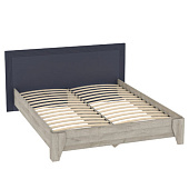 кровать, Лежер КР-310 Дуб серый-Холст сапфировый