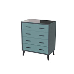 Комод интерьерный Ланс (серый/мдф бриз)