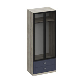 шкаф для детской комнаты, Лежер ШК-3126 Дуб серый-Холст сапфировый