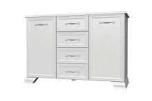 , ГРАЦИЯ комод 4ящ.-2дв.(ГОСТИНАЯ) цвет БЕЛЫЙ