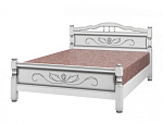 Кровать из массива Карина-5 1600*2000 (белый жемчуг)