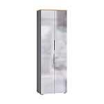 Октава Шкаф для одежды 13.338 (Серый Графит 0162 РЕ, Дуб Золотой CRAFT)