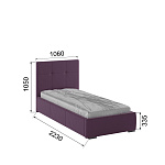 Корпус Рио интерьерной кровати (0,9м) (винный квадрат)