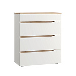 Муссон Комод 13.97 (Белый РЕ шагрень, Дуб эндегрейн элег.)